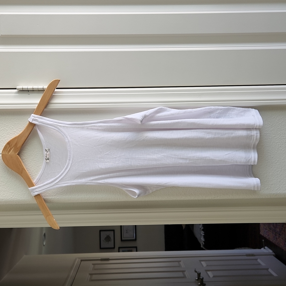 Free People white ribbed tank top